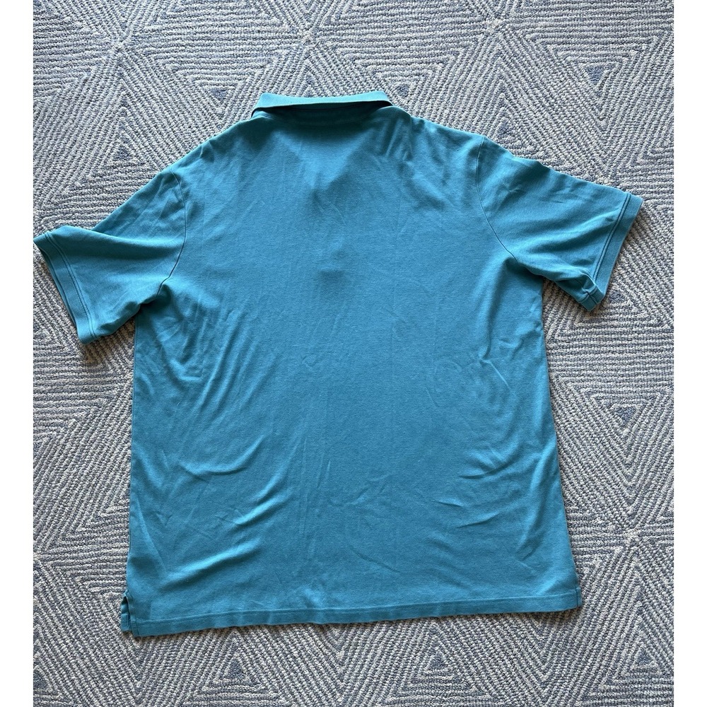 Lands' End Traditional Fit‎ Cotton Polo Shirt - XXL Tall - Blue - Picture 3 of 3